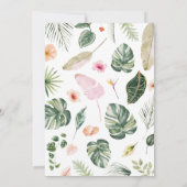 Aloha Baby Tropisch Baby shower Kaart (Achterkant)