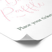 Aloha Baby Tropisch Baby shower Luier Raffle Poster (Hoek)