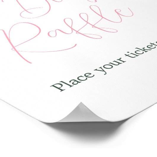 Aloha Baby Tropisch Baby shower Luier Raffle Poster (Hoek)