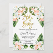 Aloha baby tropisch baby shower uitnodiging (Voorkant)