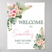 Aloha Baby Tropisch Baby shower Welkom Poster (Voorkant)
