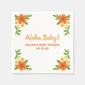 Aloha Baby! Tropisch Hawaiiaans Baby shower Servet (Voorkant)