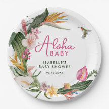 Aloha Baby Tropische bloemenkrans Baby shower