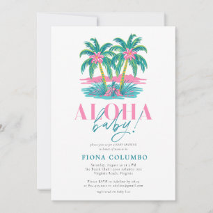 Aloha Baby Tropische Palmboom Baby Shower Kaart