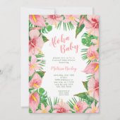 Aloha Baby, uitnodiging voor tropisch baby shower (Voorkant)