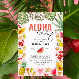 Aloha Baby Verse zomerfruit baby shower Kaart