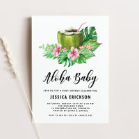 Aloha Baby Waterverf Kokoszomer Baby shower