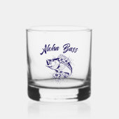 Aloha Bass-Blue Hawaiian Whisky Glas (Voorkant)
