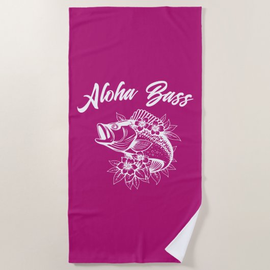 Aloha Bass-Hawaiian Pink Strandlaken (Voorkant)