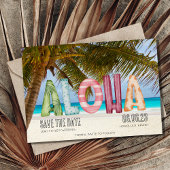 Aloha Beach Destination Wedding Photo Save The Date
