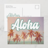 Aloha Beach Destination Wedding Save the Date Aankondigingskaart (Voorkant / Achterkant)