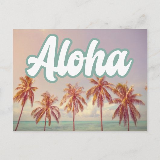 Aloha Beach Destination Wedding Save the Date Aankondigingskaart (Voorkant)