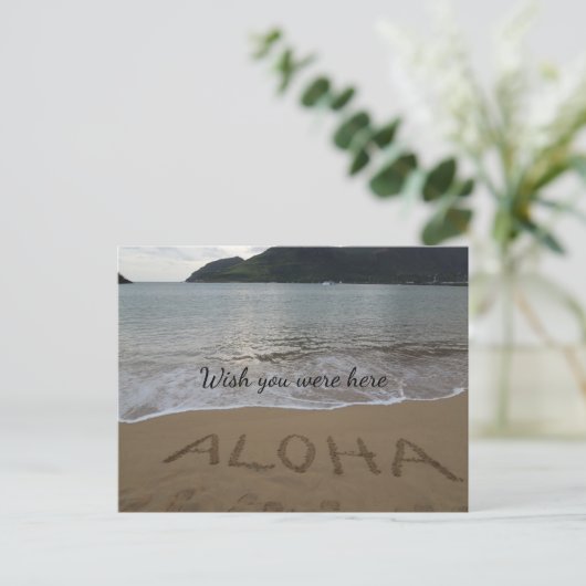 Aloha Beach Kauai Hawaii Ocean Briefkaart (Staand voorkant)