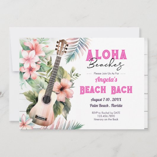 Aloha Beach Meisjesweekend Kaart (Voorkant)