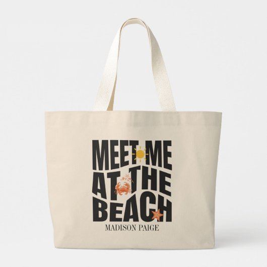 Aloha Beach Party Crab Grote Tote Bag (Achterkant)