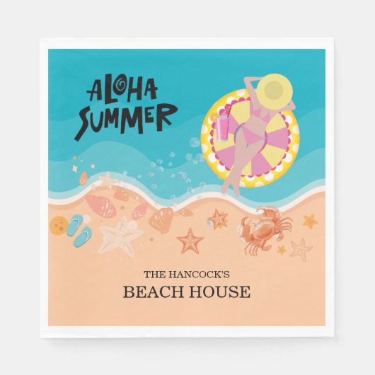 Aloha Beach Party Servet (Voorkant)
