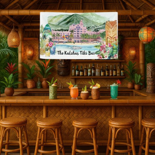 Aloha Beach | Personalized Tiki Bar Luau Party  Spandoek