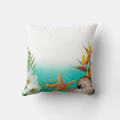 Aloha Beach Plumeria Frangipani Nautilus Kussen (Achterkant)