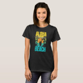 Aloha Beach Summer Sunset Surfer Silhouette Men Wo T-shirt (Voorkant volledig)