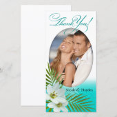 Aloha Beach Tropische Flowers Bedankkaart (Voorkant / Achterkant)
