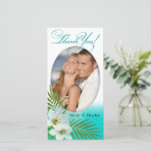 Aloha Beach Tropische Flowers Bedankkaart (Staand voorkant)