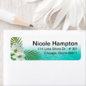 Aloha Beach Tropische Flowers Etiket (Insitu)