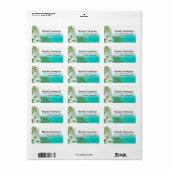 Aloha Beach Tropische Flowers Etiket (Full Sheet)