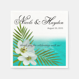 Aloha Beach Tropische Flowers Servetten