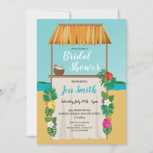 Aloha Beach Vrijgezellenfeest Party Weddenschap Oc Kaart (Voorkant)