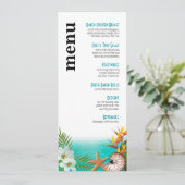 Aloha Beach Wedding Menu Plumeria Frangipani (Staand voorkant)