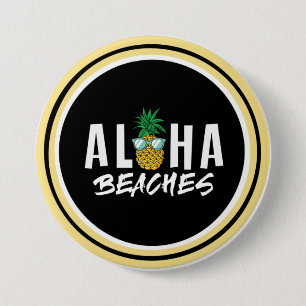 Aloha Beaches anananas Ronde Button 7,6 Cm