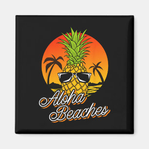 Aloha Beaches Ananas Cool  Hawaiian Summ Magneet