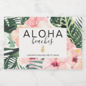 Aloha Beaches Bachelorette Sparkling Wijnetiket (Enkel label)