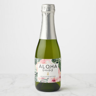 Aloha Beaches Bachelorette Sparkling Wijnetiket