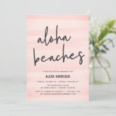 Aloha Beaches Bachelorette Weekend Uitnodiging (Staand voorkant)