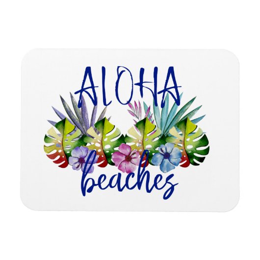 Aloha Beaches Funny Cruise Deurmarker Hawaiian Magneet (Horizontaal)