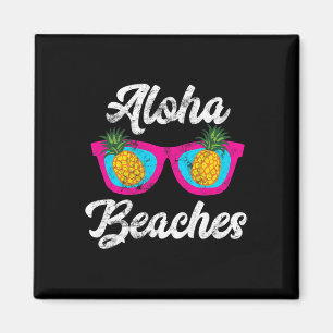 Aloha Beaches Funny Tropische Hawaiiaanse ananas S Magneet