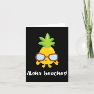 Aloha Beaches Grafische Ananas Met Zonnebril Gift Kaart