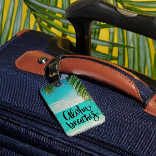 Aloha Beaches Hawaii Beach Summer Bagagelabel