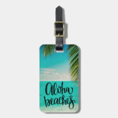 Aloha Beaches Hawaii Beach Summer Bagagelabel (Voorkant verticaal)
