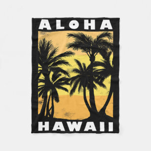 Aloha Beaches Hawaii Palm Beach Vakantie Vintage S Fleece Deken