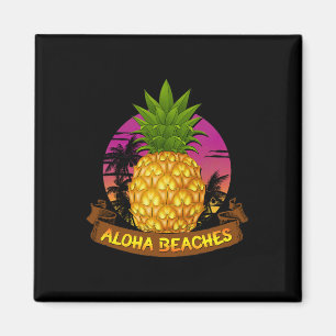Aloha Beaches Hawaii Pineapple State Lovers Hawaii Magneet