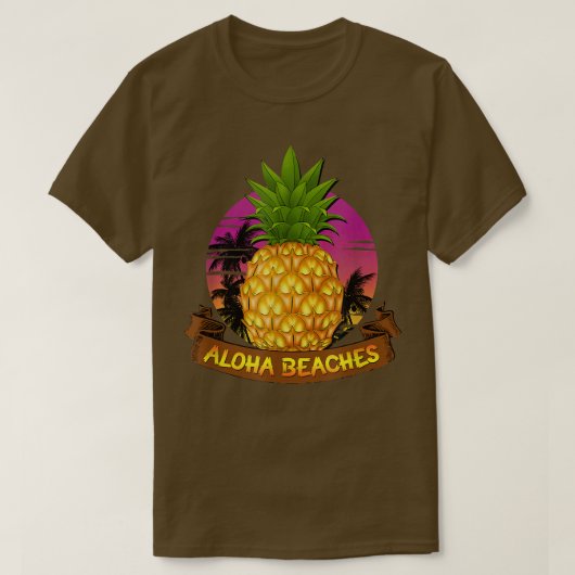 Aloha Beaches Hawaii Pineapple State Lovers Hawaii T-shirt (Design voorkant)