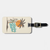 Aloha Beaches Hula Girl Hawaii Hawaiian Retro Bagagelabel (Voorkant horizontaal)