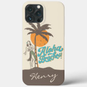 Aloha Beaches Hula Girl Hawaii Hawaiian Retro Case-Mate iPhone Case (Achterkant)