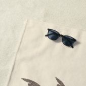 Aloha Beaches Hula Girl Hawaii Hawaiian Retro Strandlaken (In situ)