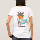 Aloha Beaches Hula Girl Hawaii Hawaiian Retro T-shirt (Achterkant)