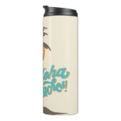 Aloha Beaches Hula Girl Hawaii Hawaiian Retro Thermosbeker (Geroteerd rechts)