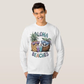 Aloha Beaches Mannen Basic T-shirt met lange mouwe (Voorkant volledig)