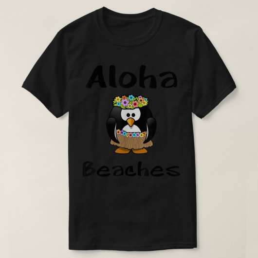 Aloha Beaches Penguin Hula Dance Funny T T-shirt (Design voorkant)